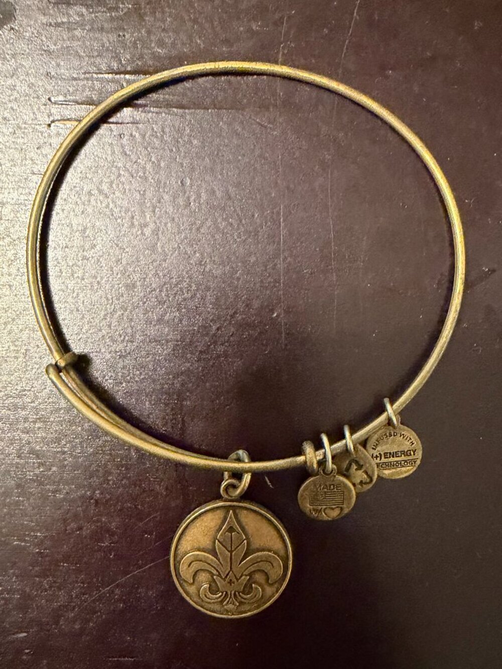 Fleur de Lis Alex and Ani Bracelet, Gold